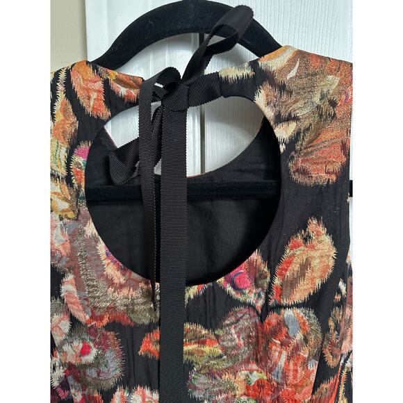 Anthropologie Floral Dress with Black Base - Picture 5 of 11